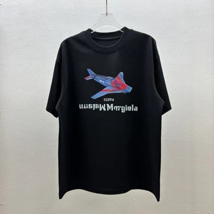 Maison Margiela Stava Jet Print Black T-Shirt - 3