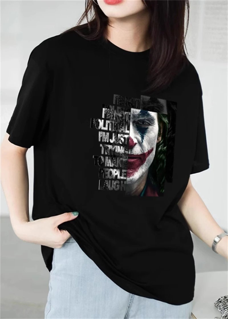 Design Joker Graphic Print Black T-Shirt - 5