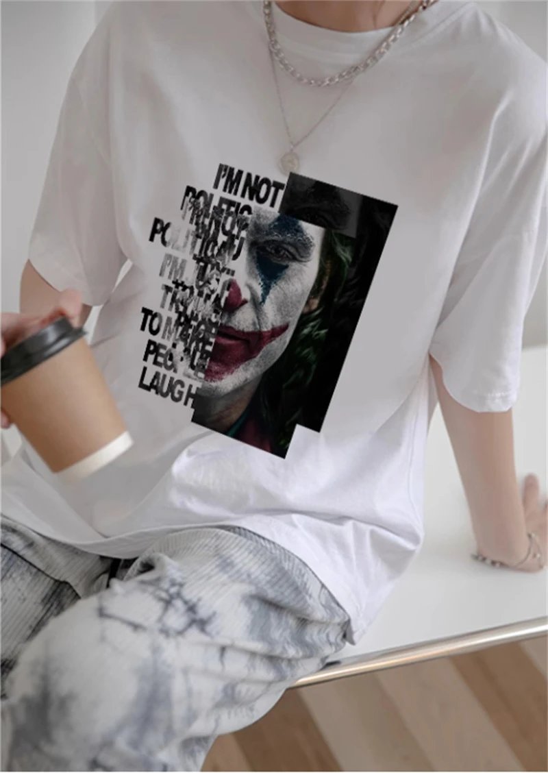 Design Joker Graphic Print Black T-Shirt - 7