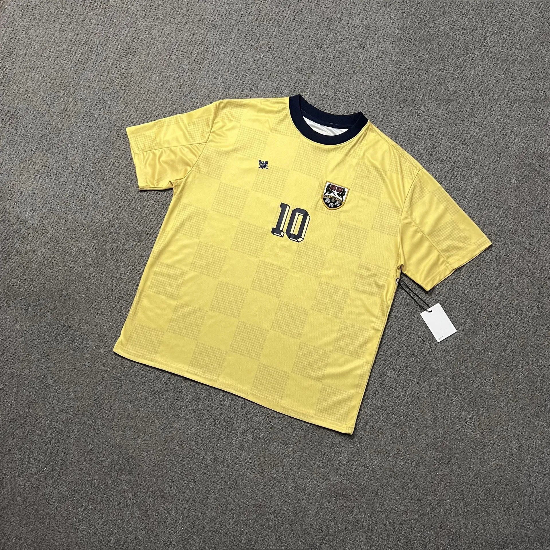 Design Checkerboard Print Soccer Jersey Peach - 15