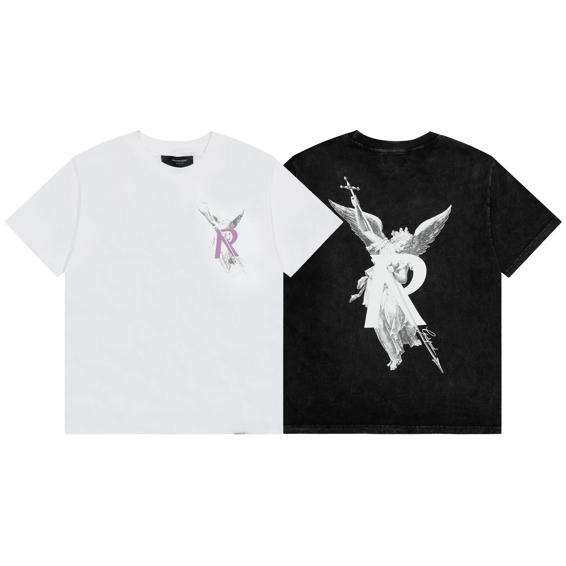 Represent Angel R Logo White T-Shirt - 14