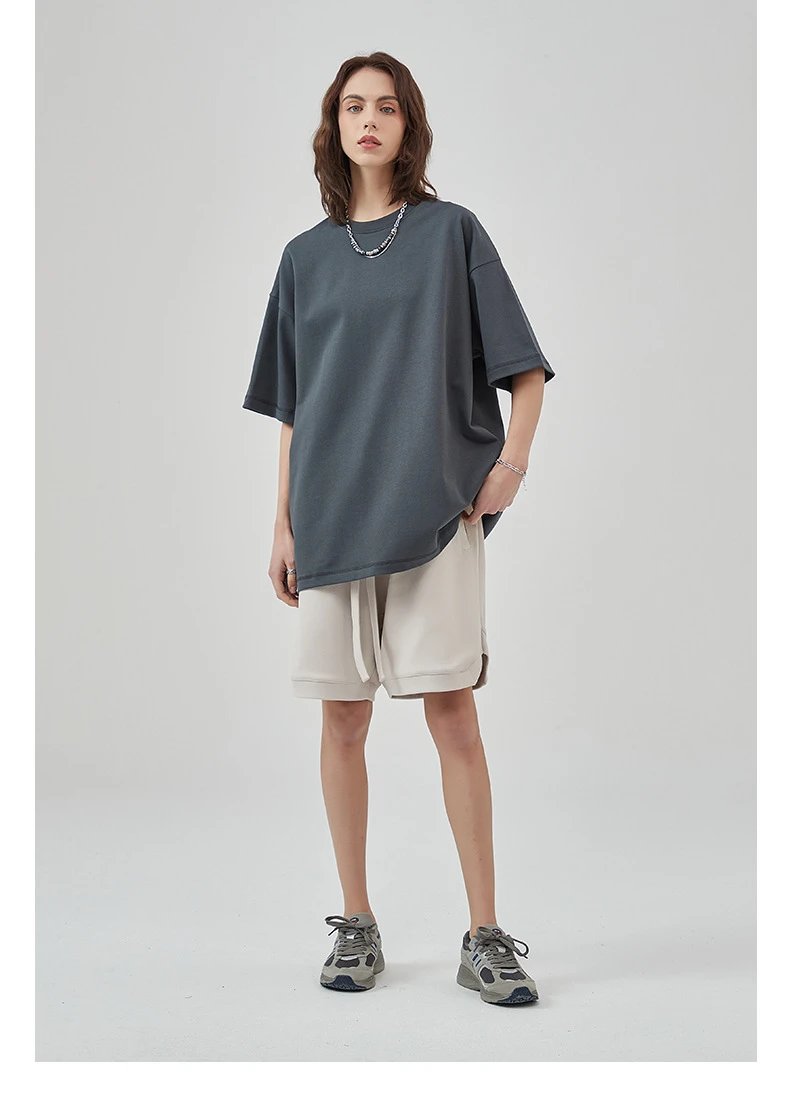 Arte Artie Master 385G Pure Cotton Oversized T-Shirt Dark Gray T-Shirts - 19