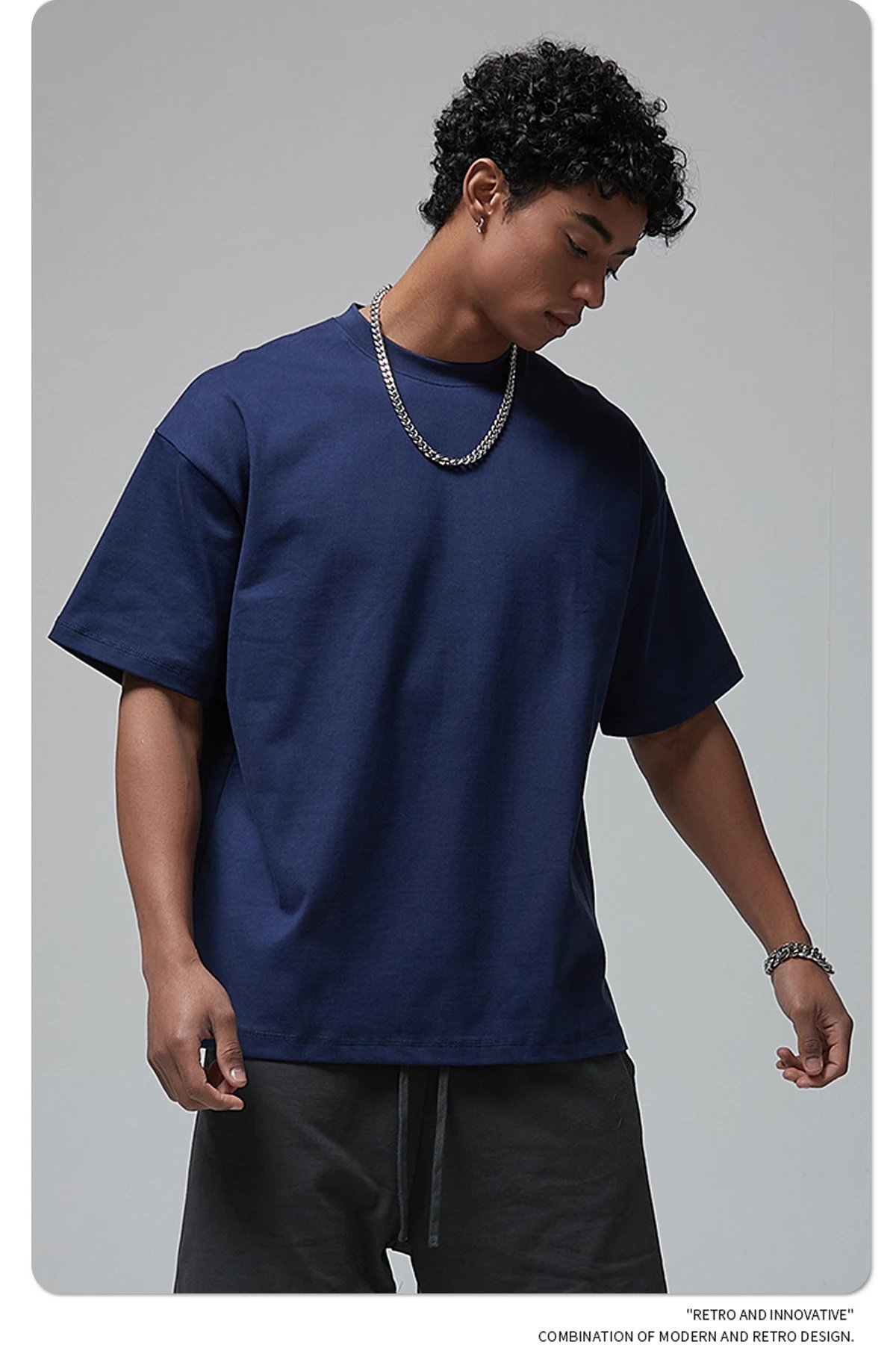 Arte Artie Master 385G Pure Cotton Oversized T-Shirt Dark Gray T-Shirts - 81