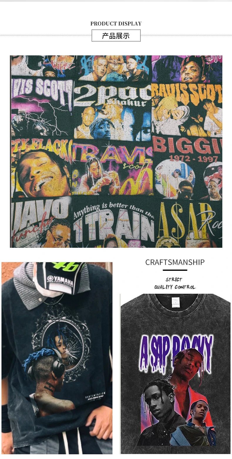 Design XXXTentacion x Unknown Artist Acid Wash Graphic T-Shirt Black T-Shirts - 9