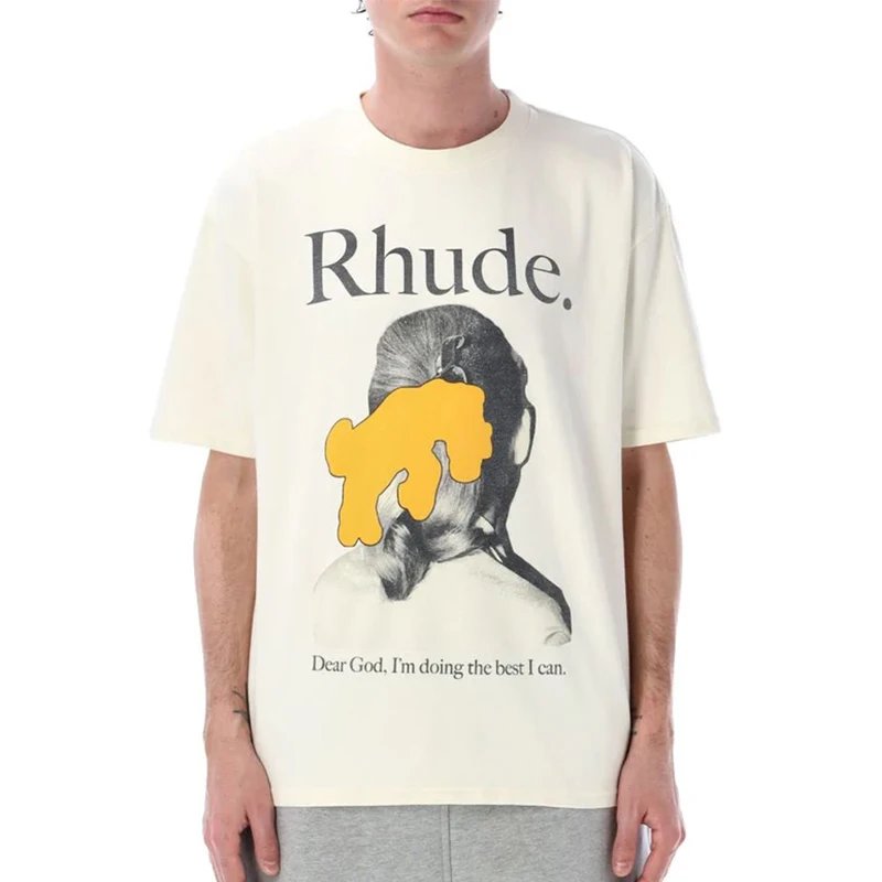 Rhude Rhude Graphic Print Cream T-Shirt - 5