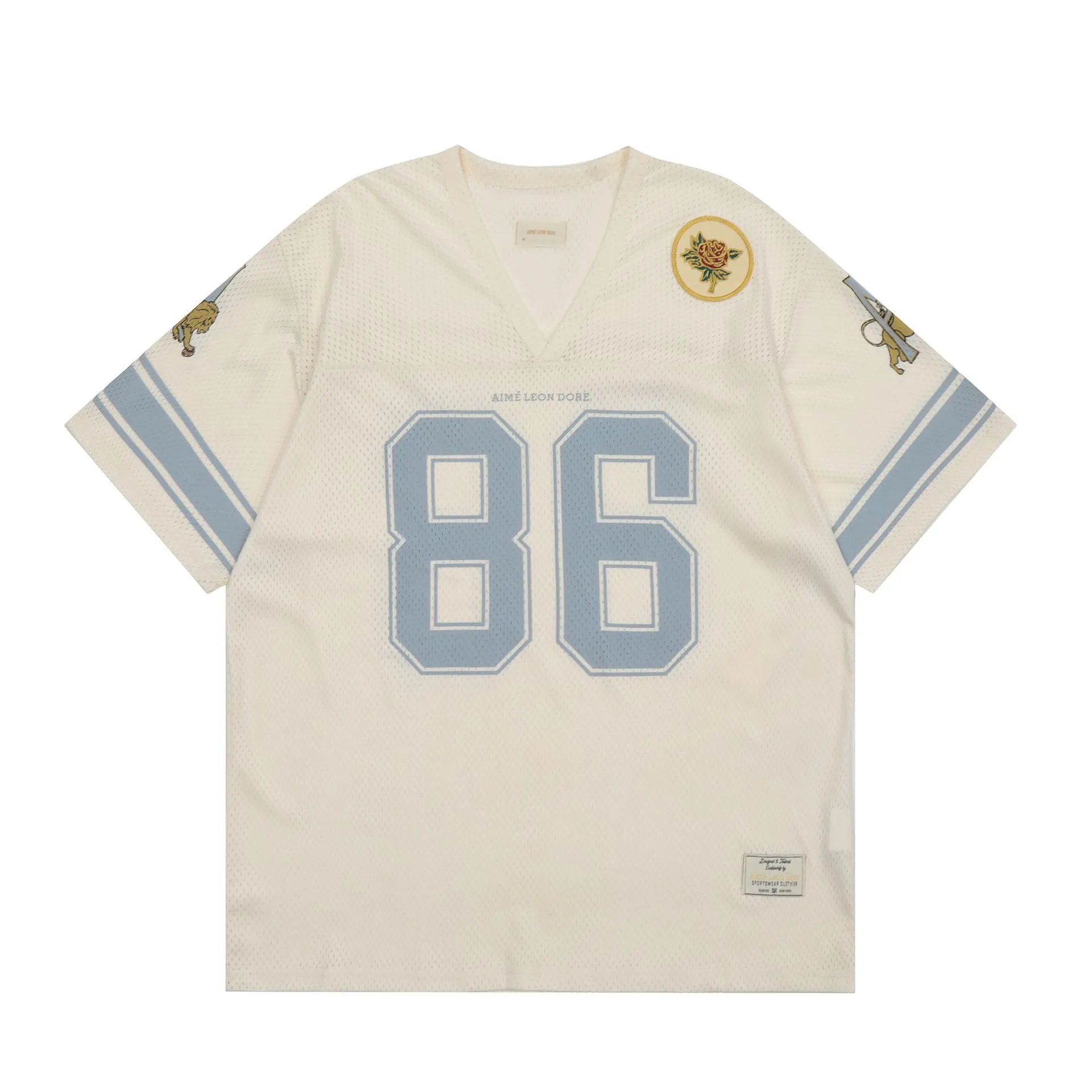 Design Checkerboard Print Soccer Jersey Peach - 7
