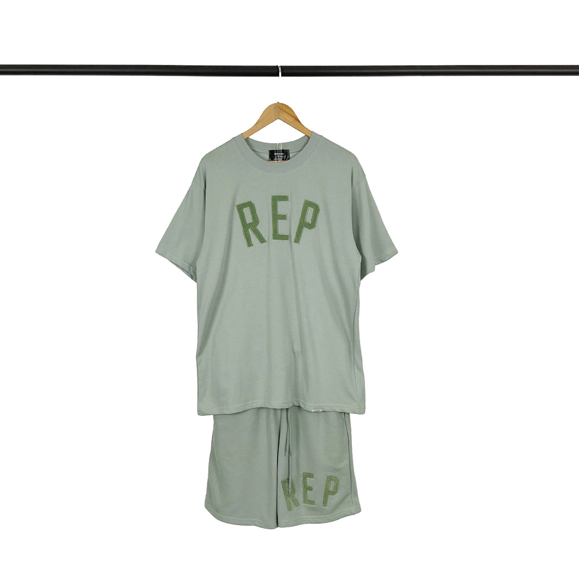 Represent REP Logo Shorts Sage Green - 16