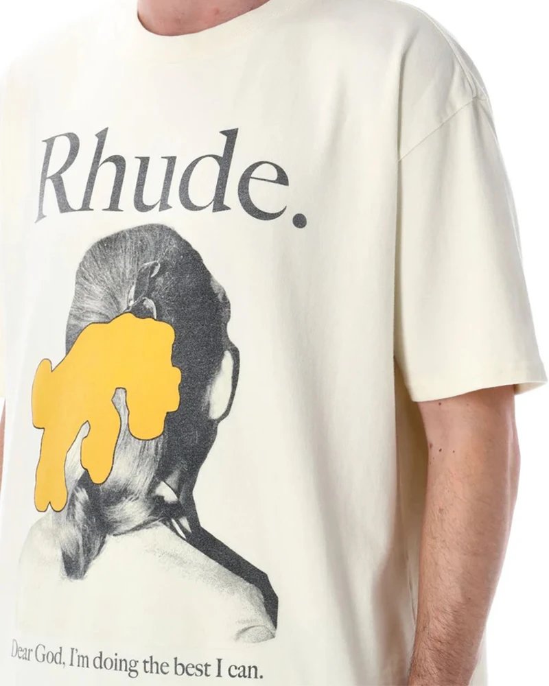 Rhude Rhude Graphic Print Cream T-Shirt - 10