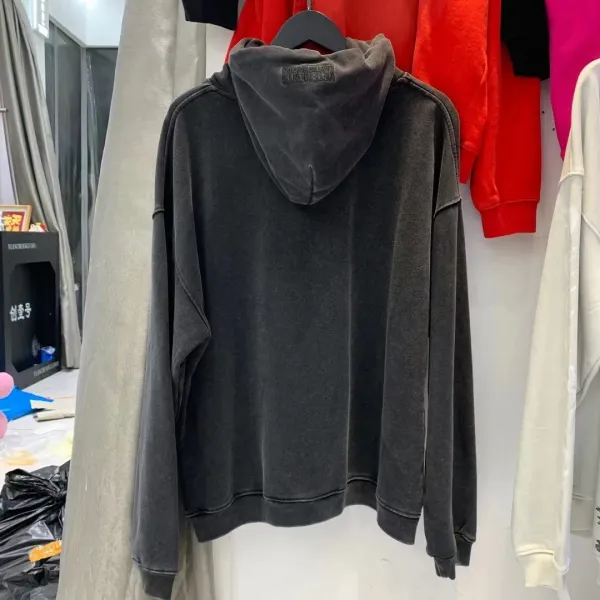 Design 'I'm Not Doing Shit Today' Distressed Black Hoodie - 61
