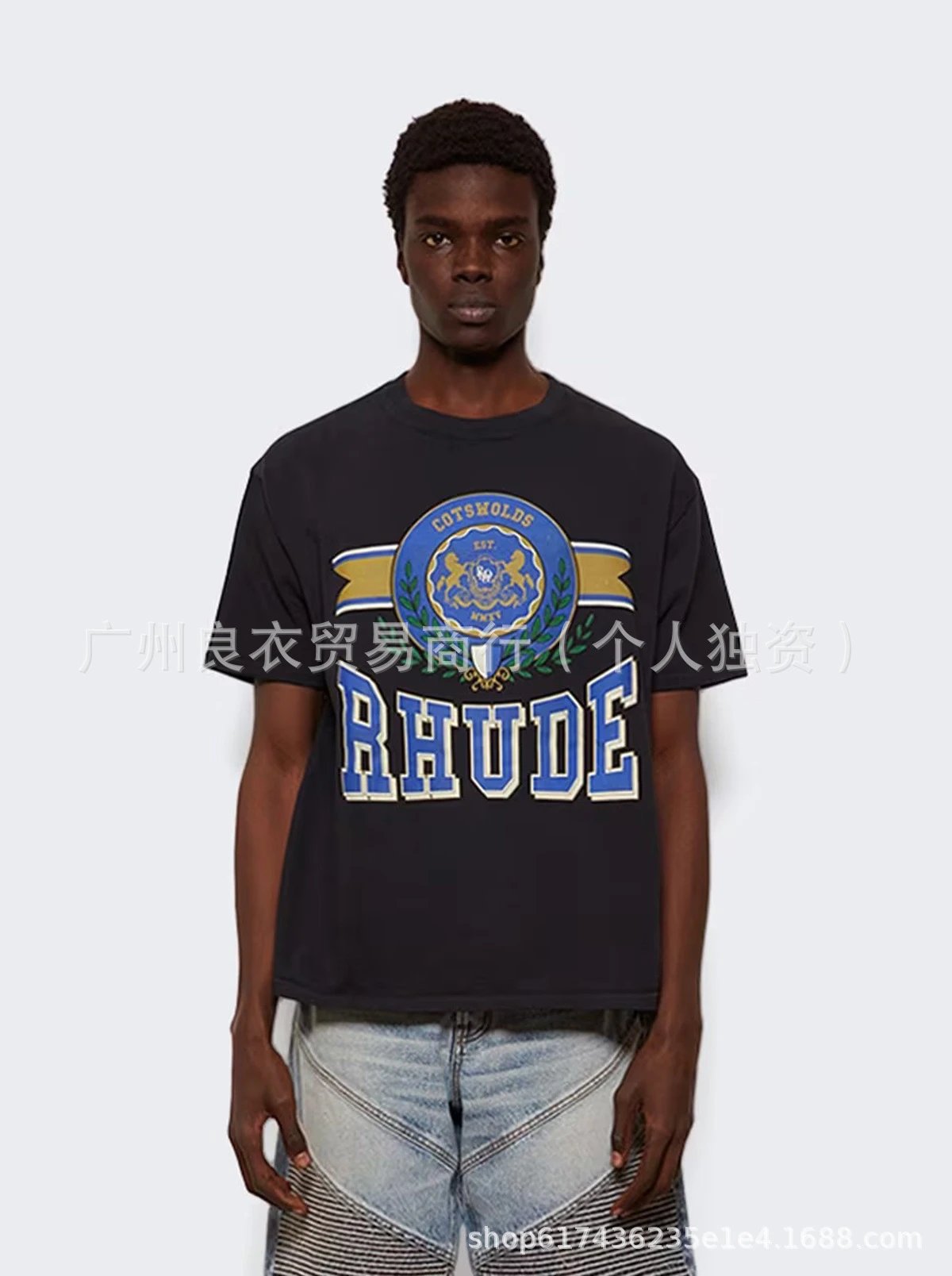 Rhude Cotswolds Crest Beige T-Shirt - 16