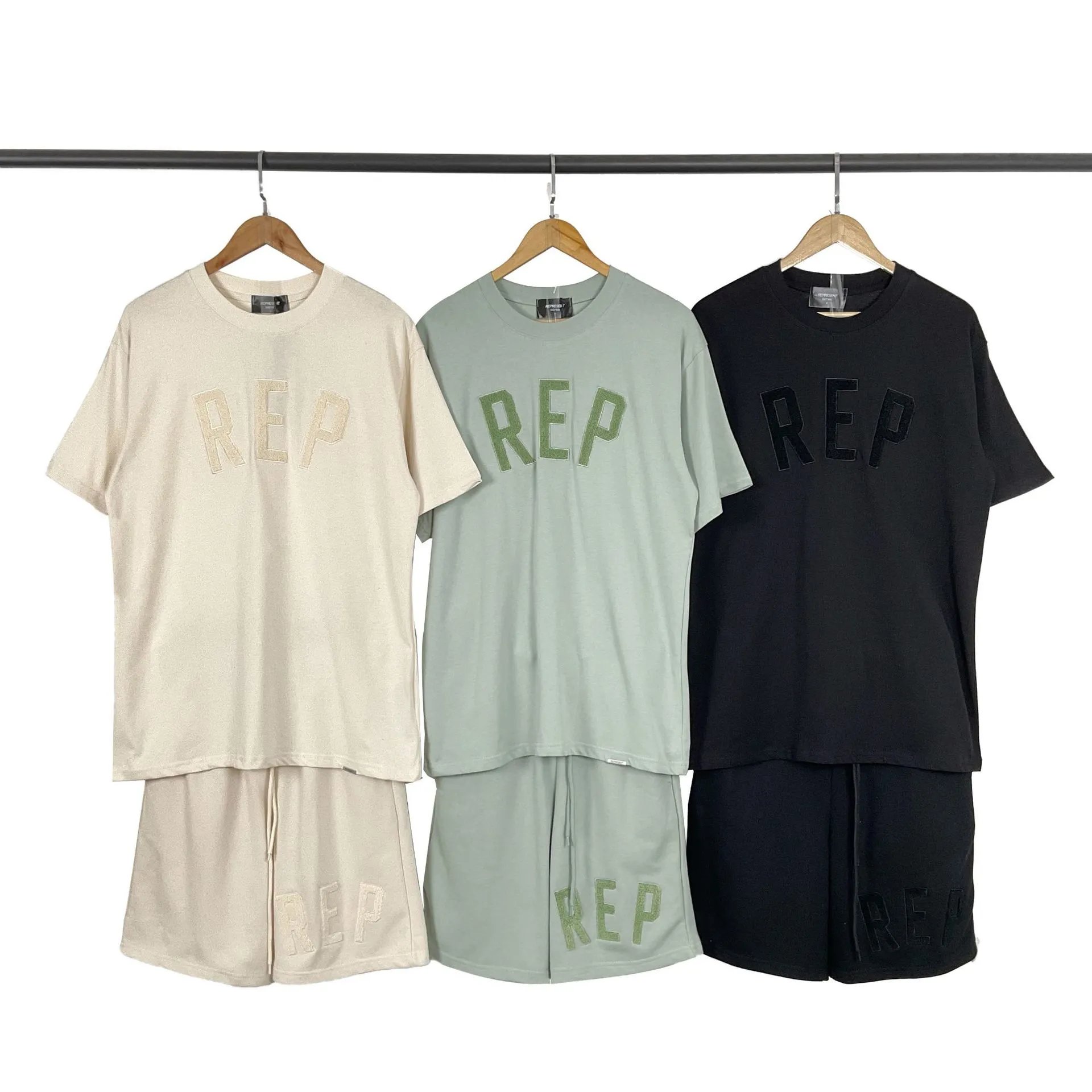 Represent REP Logo Shorts Sage Green - 15