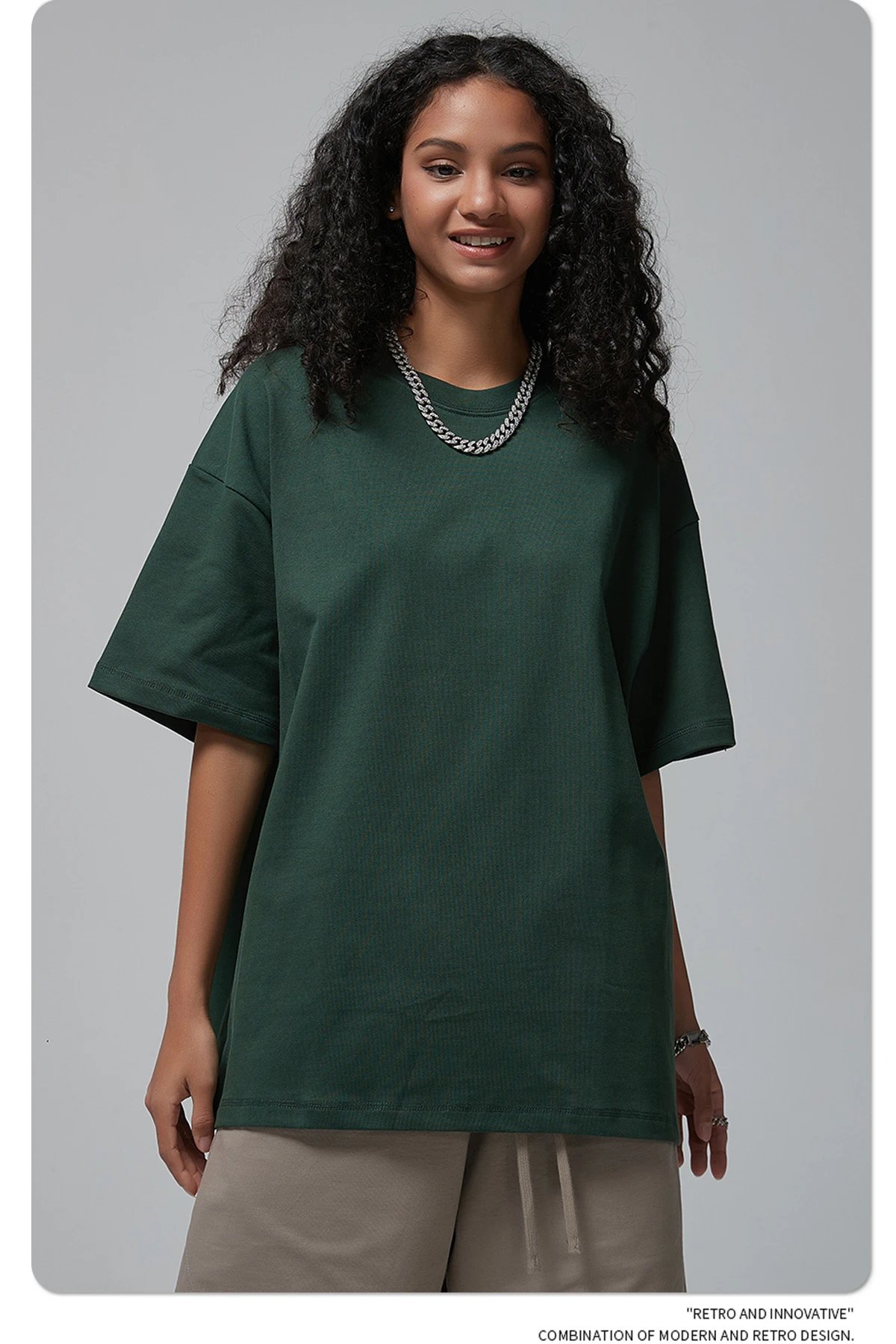 Arte Artie Master 385G Pure Cotton Oversized T-Shirt Dark Gray T-Shirts - 75