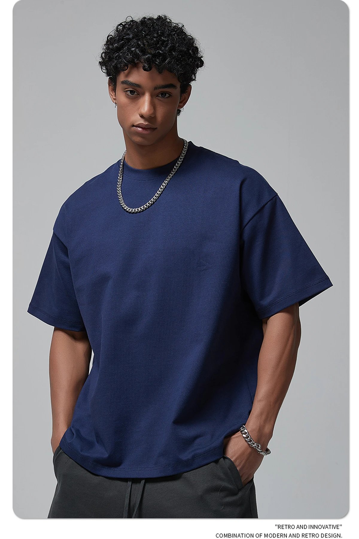 Arte Artie Master 385G Pure Cotton Oversized T-Shirt Dark Gray T-Shirts - 82