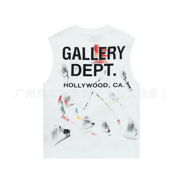 Gallery Dept Gallery Dept. Abstract Print Sleeveless Top White Vest Top - 4