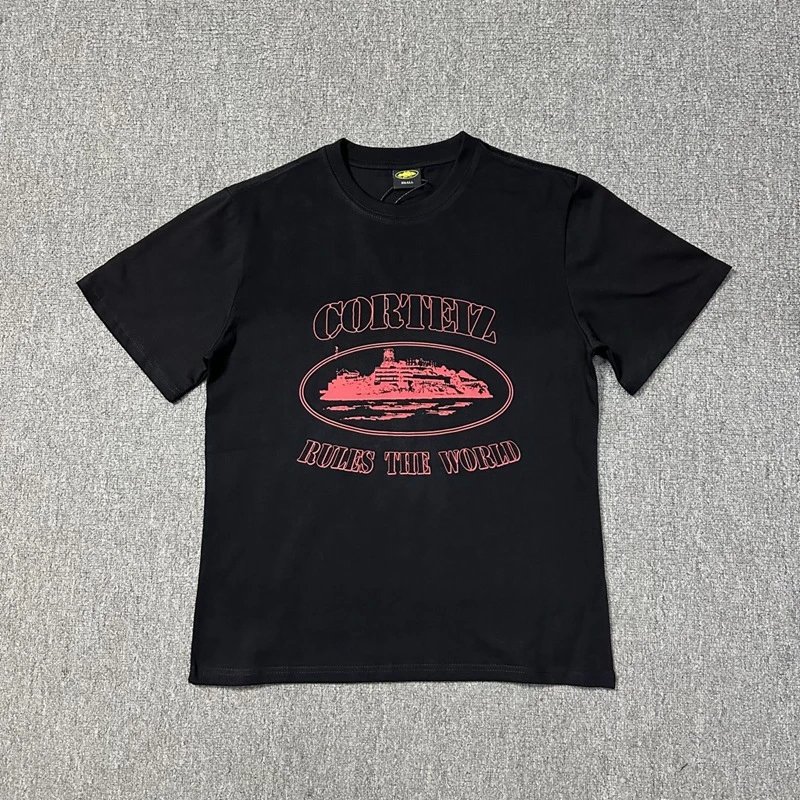 Corteiz Rules The World Black Oversized T-Shirt - 8