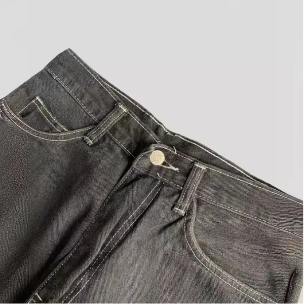 Wrighter Original Skull Patch Wide-Leg Jeans Charcoal - 13