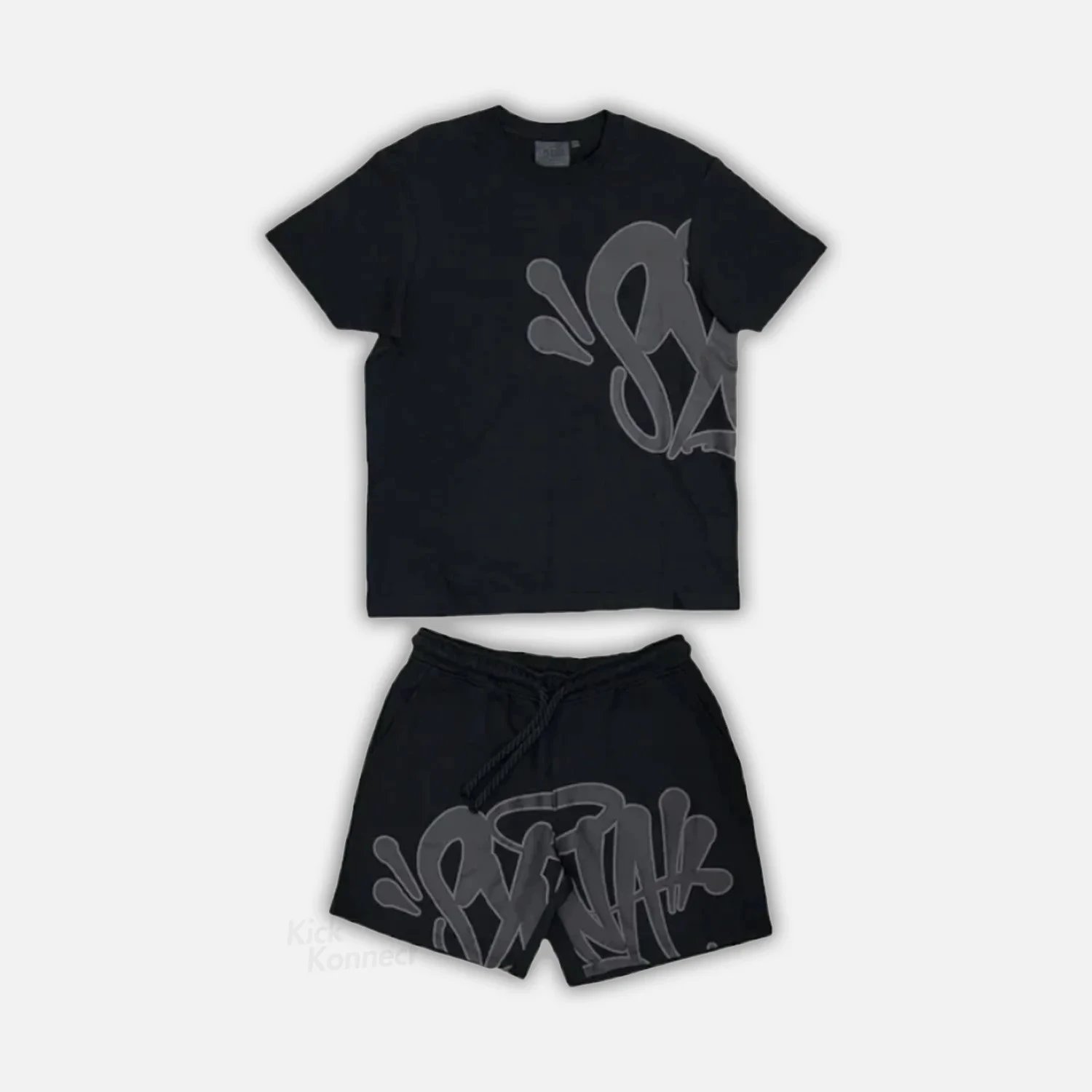 T02 set [black gray print]