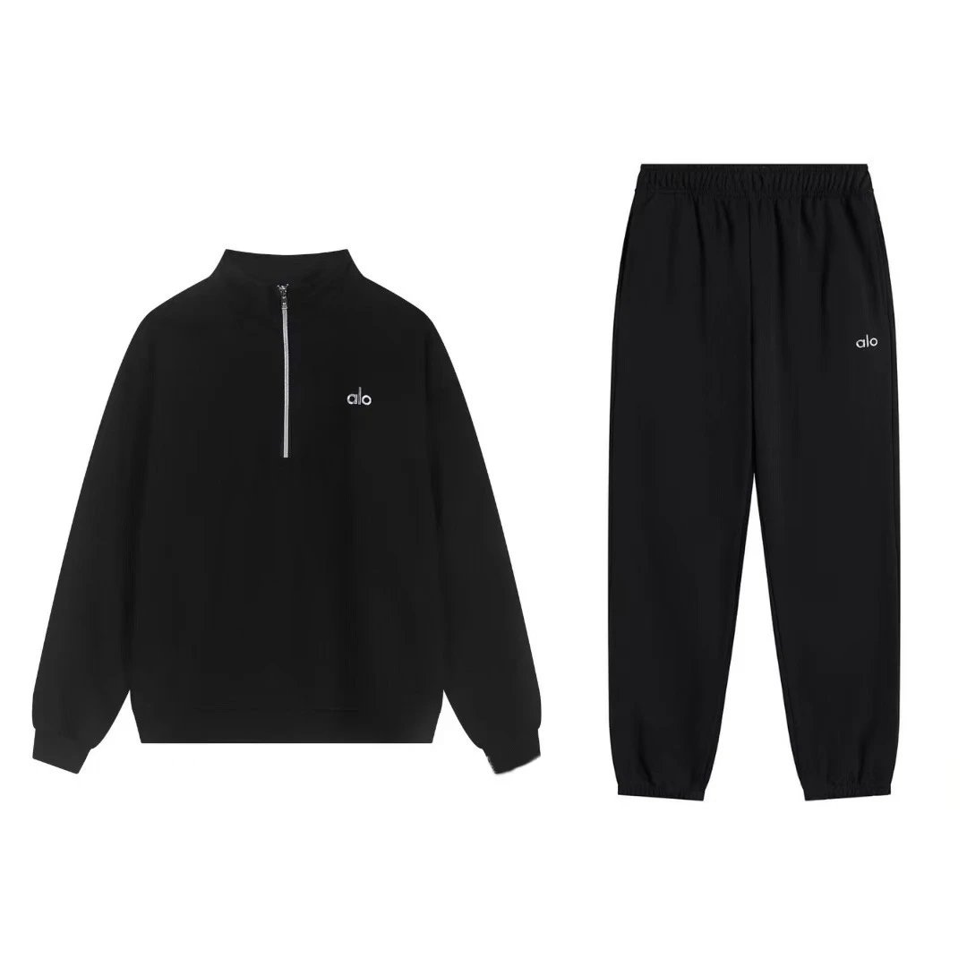 Alo Autumn Winter Unisex Oversized Hoodie Set with Headband Logo