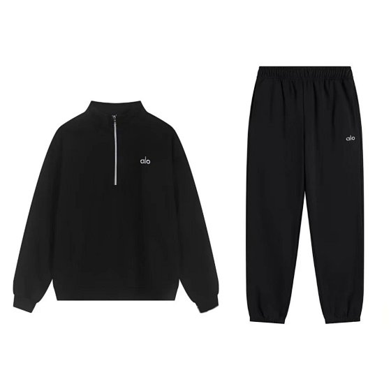Alo Autumn Winter Unisex Oversized Hoodie Set with Headband Logo