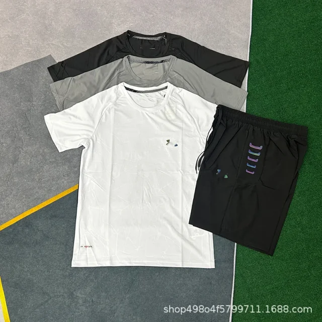 Li-Ning Tracksuits Short-Sleeve T-Shirt and Shorts Sports Set with Geometric Print product detail image 5