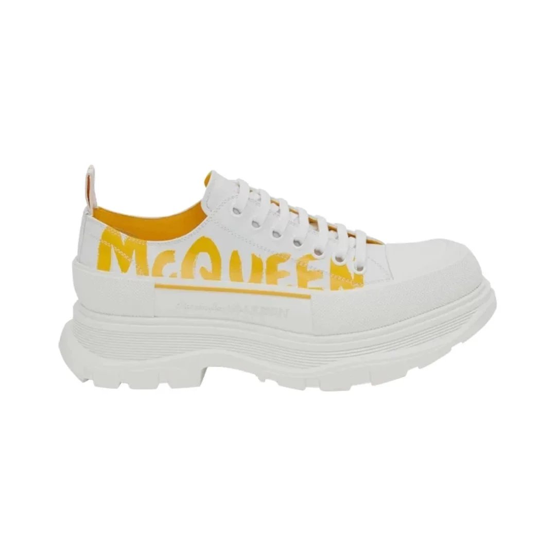 Lace-Up White Pop Yellow