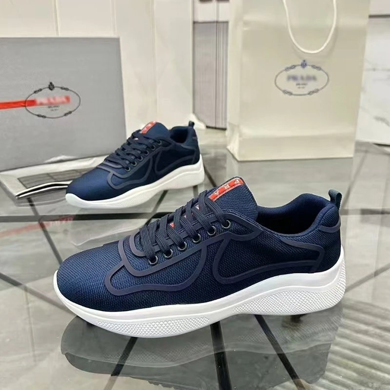 Prada Re-Nylon Sneakers Gray and White - 3