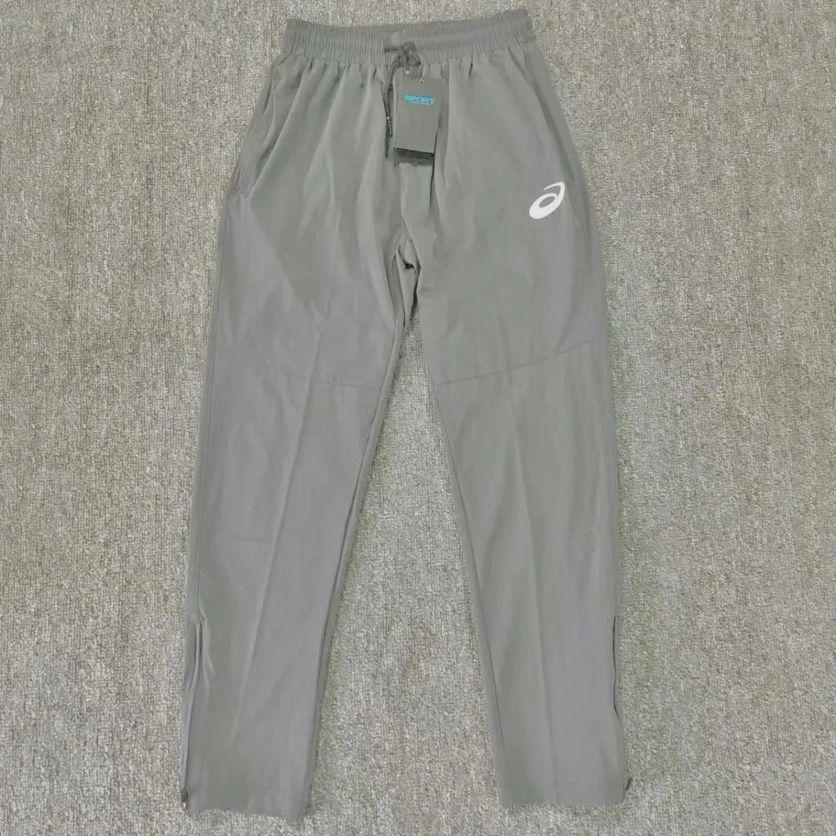 Model K1 Gray Zip-Up Pants-Reflective 6 Logo