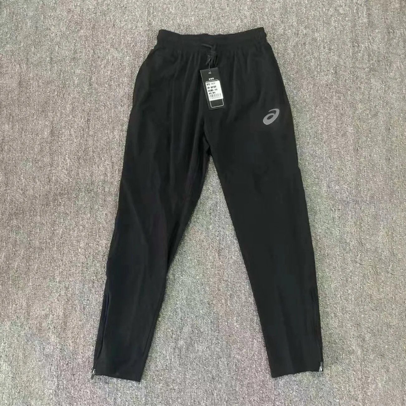 K1 Black Zipper Pants-Reflective 6 Logo