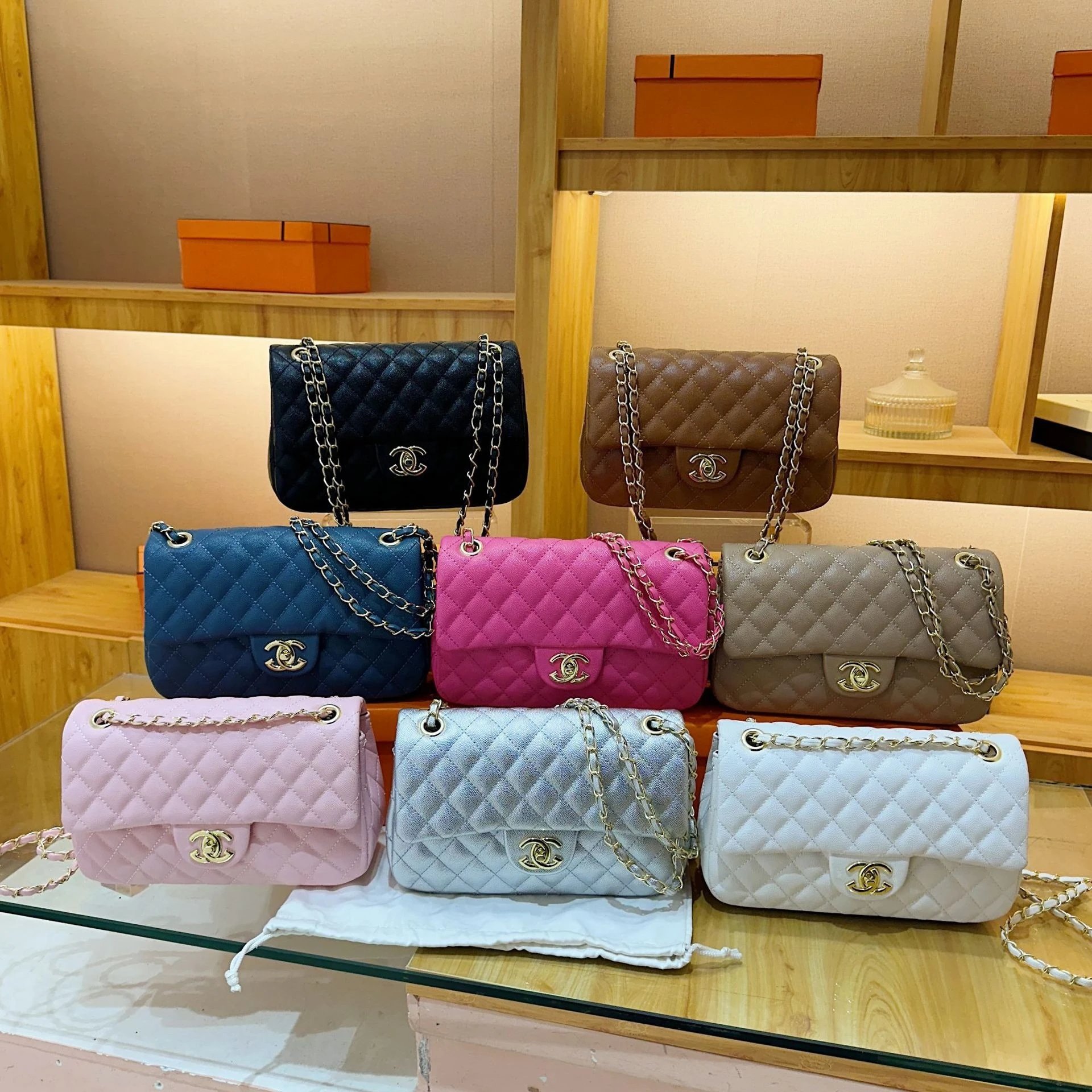 CE Quilted Crossbody Bag