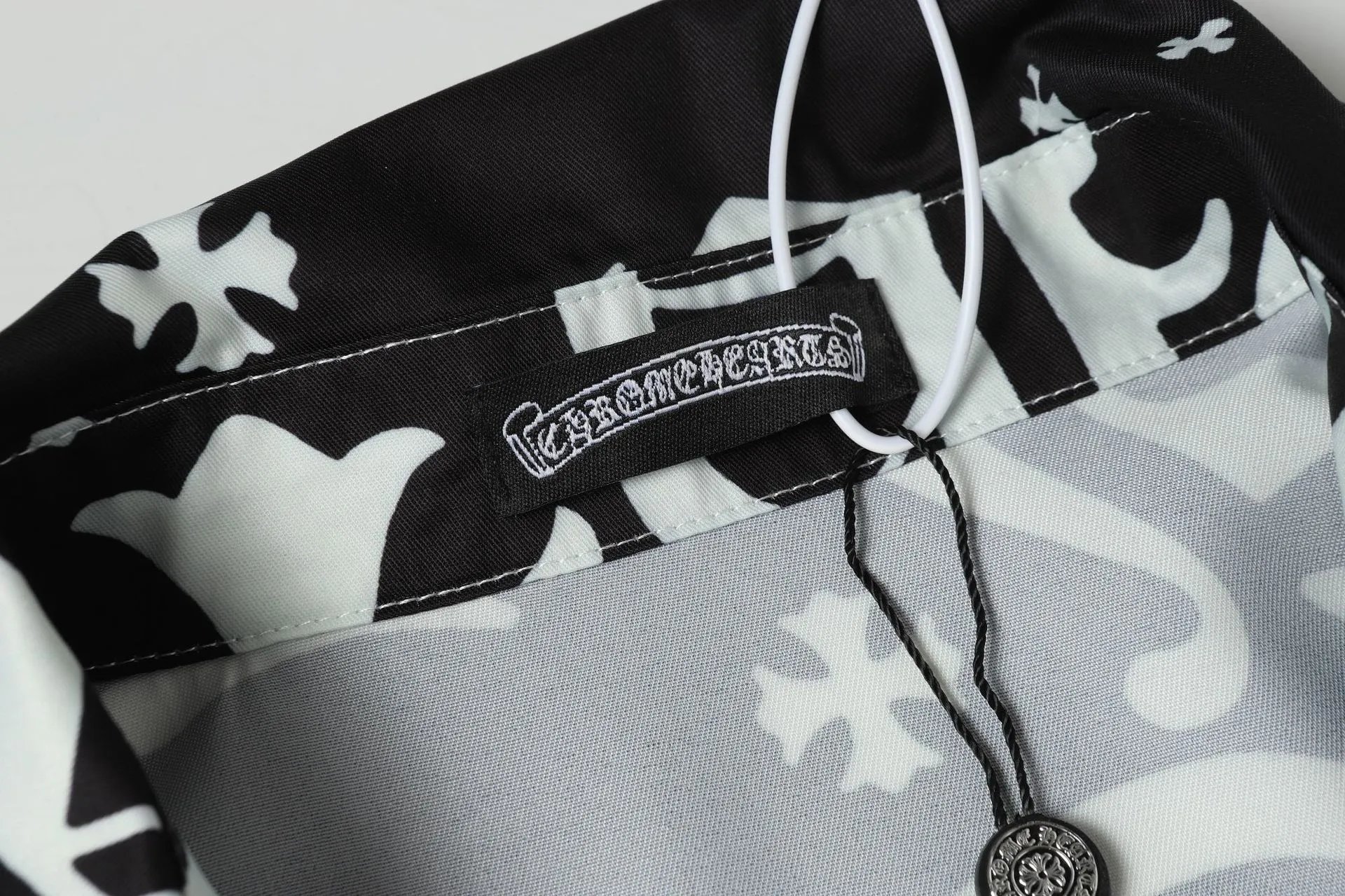 Chrome Hearts Gothic Lettering Print Shorts Black / White - 12