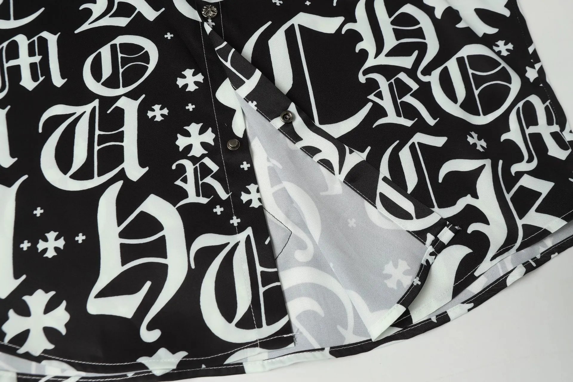 Chrome Hearts Gothic Lettering Print Shorts Black / White - 13