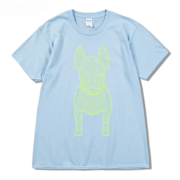 GRA French Bulldog Line Art Burgundy T-Shirt - 39
