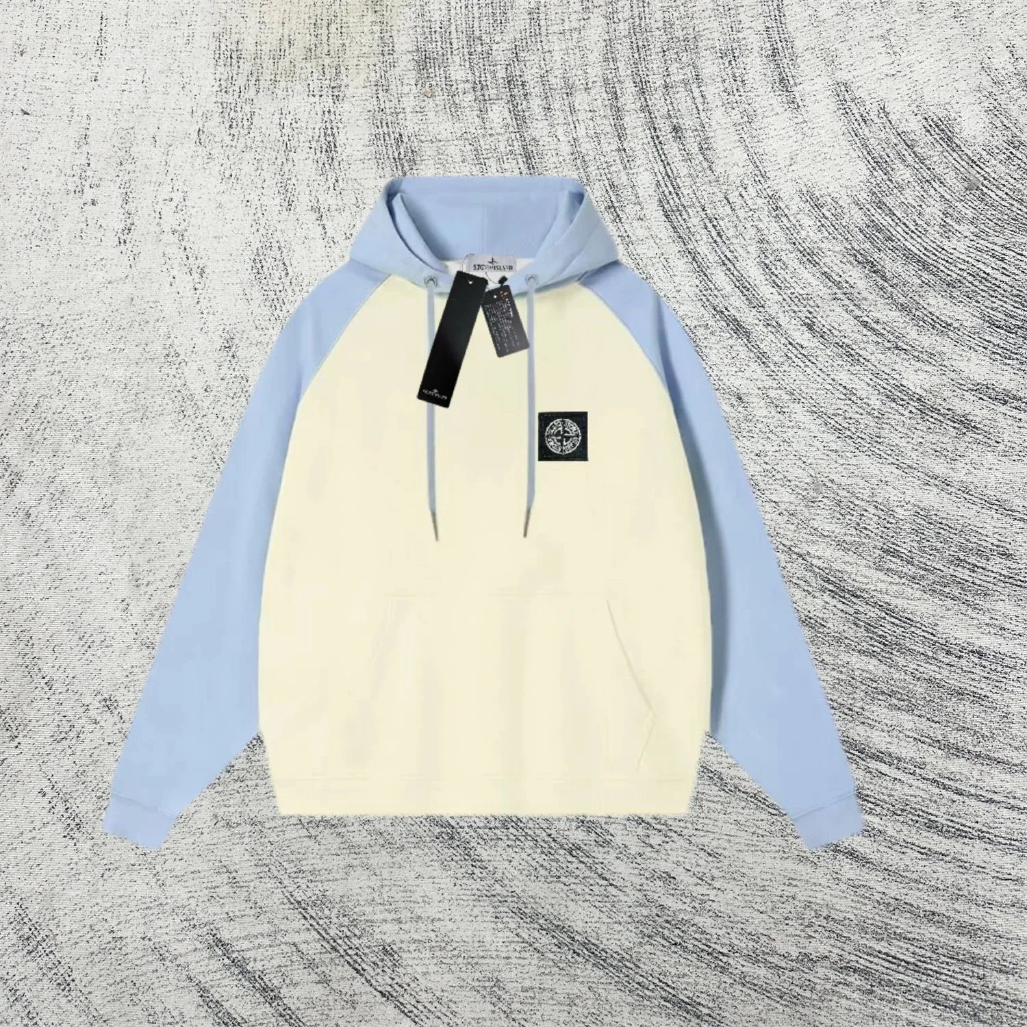 Stone Island Hoodies & Sweatshirts Contrast Raglan Hooded Sweatshirt with Compass Patch image 2
