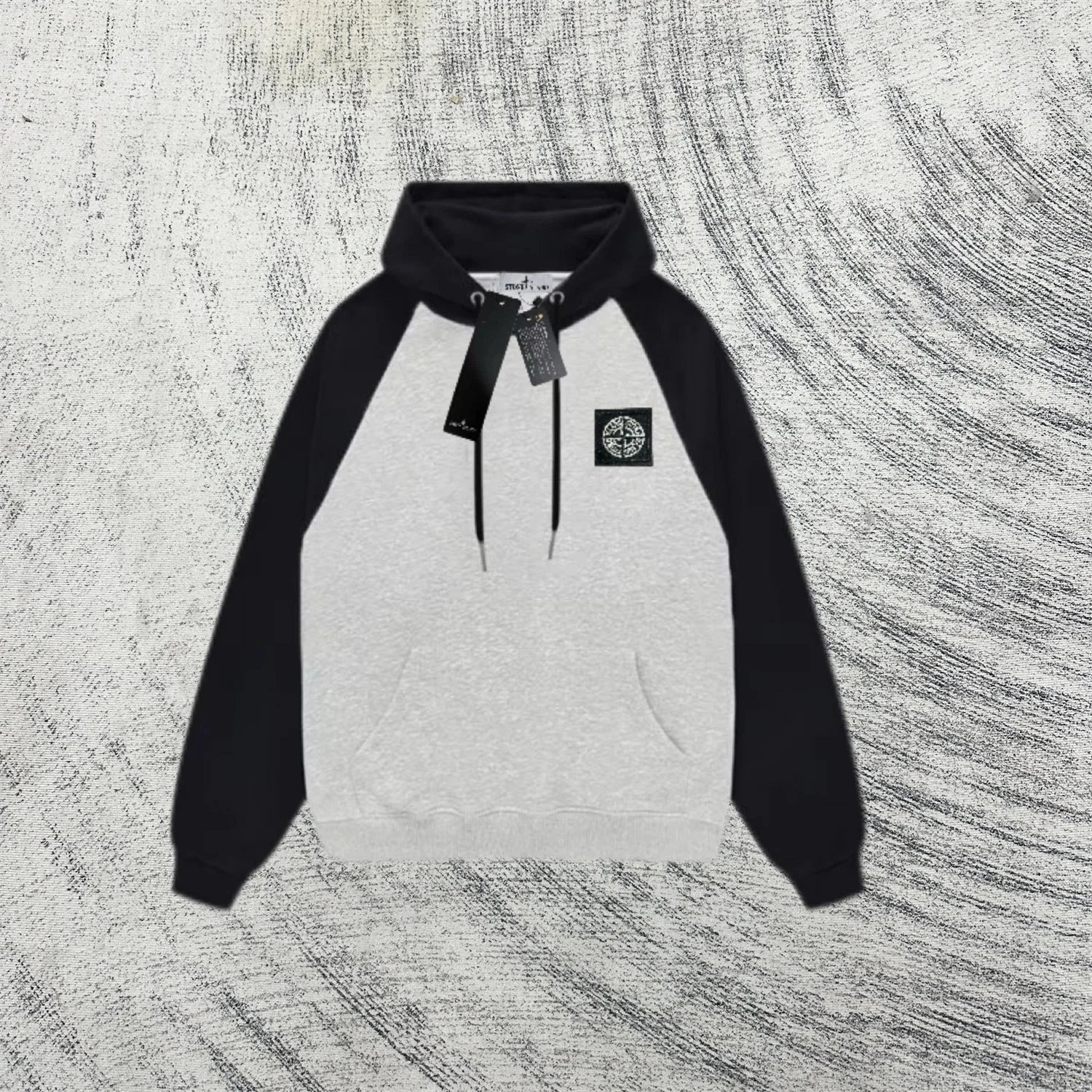 Stone Island Hoodies & Sweatshirts Contrast Raglan Hooded Sweatshirt with Compass Patch image 8