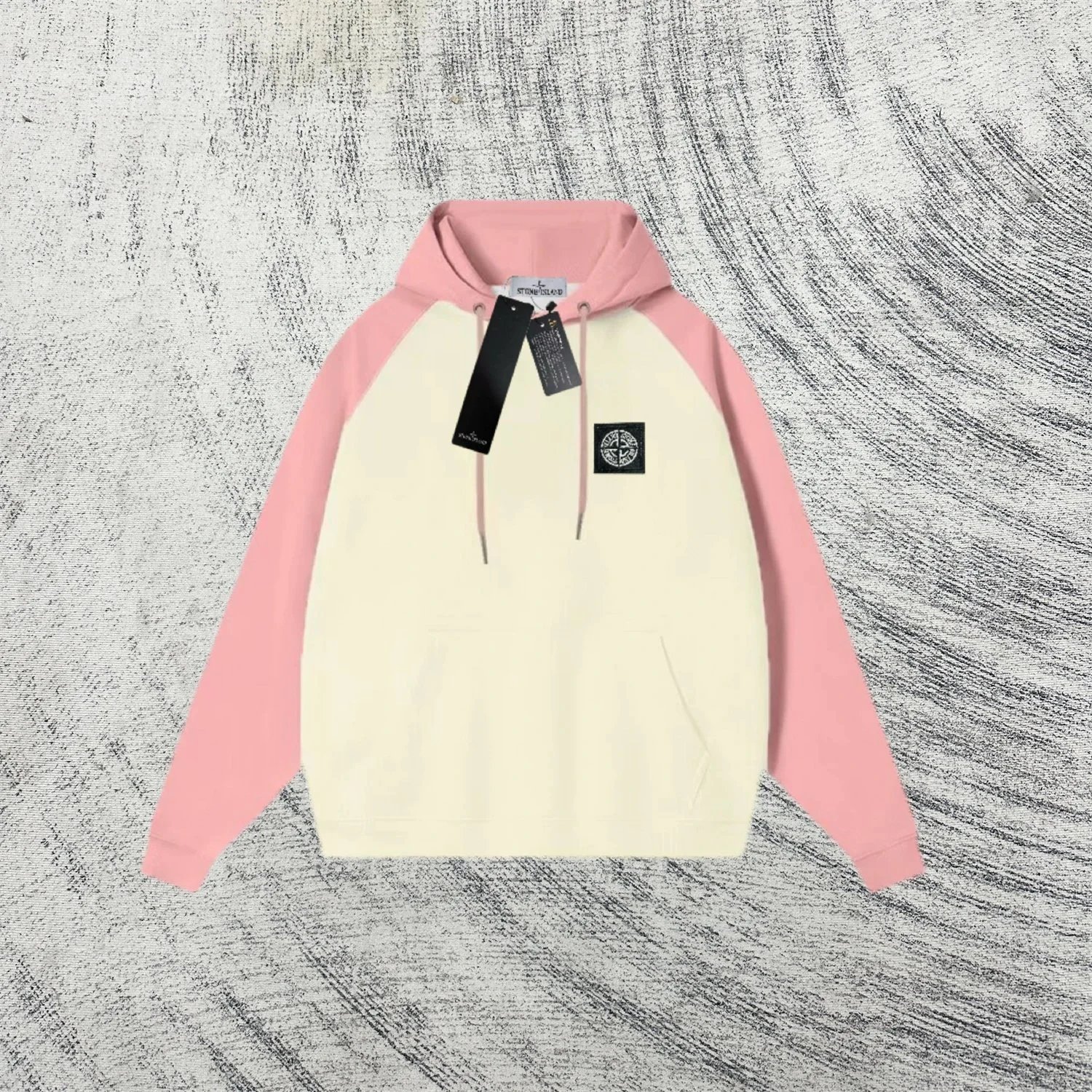 Stone Island Hoodies & Sweatshirts Contrast Raglan Hooded Sweatshirt with Compass Patch image 5