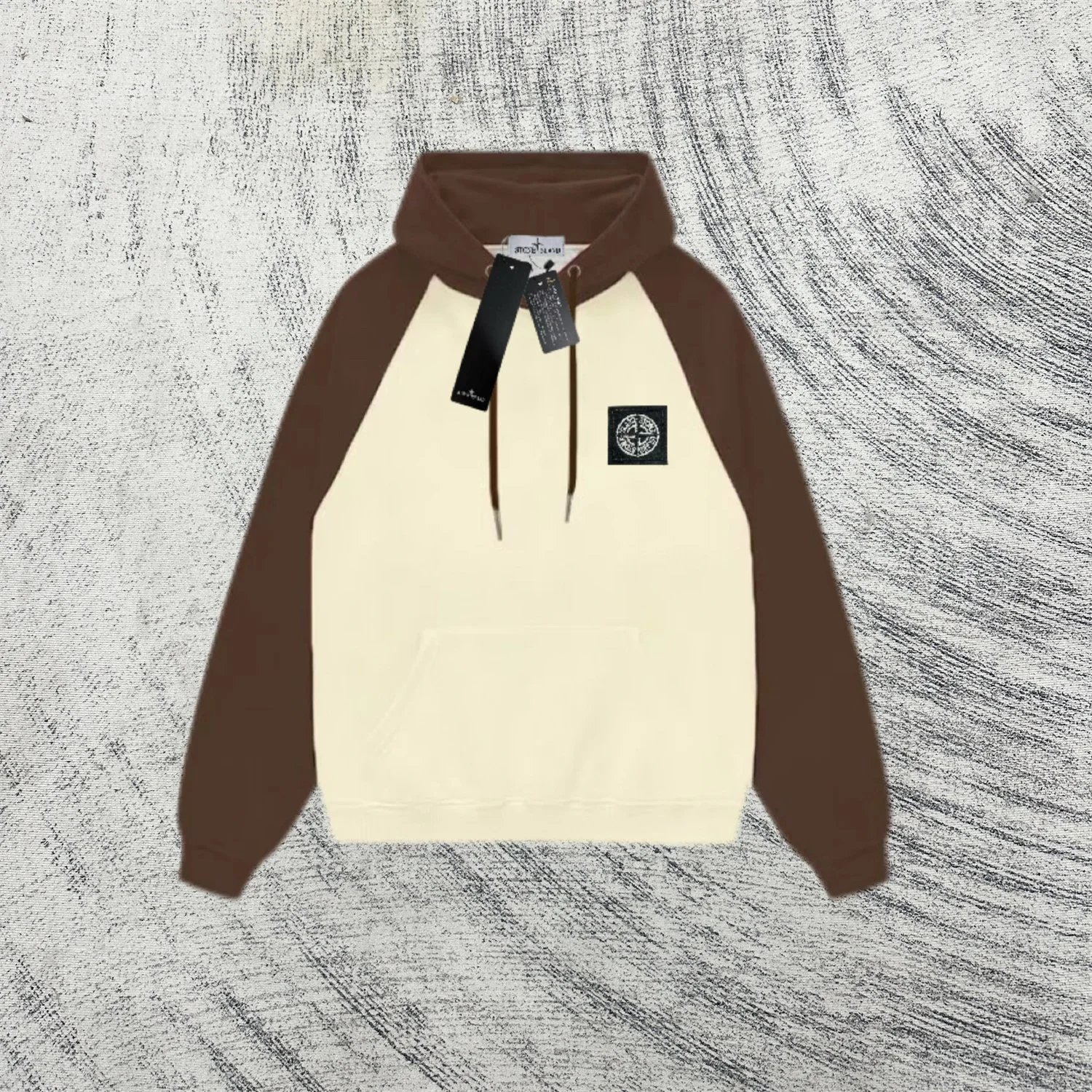 Stone Island Hoodies & Sweatshirts Contrast Raglan Hooded Sweatshirt with Compass Patch image 3
