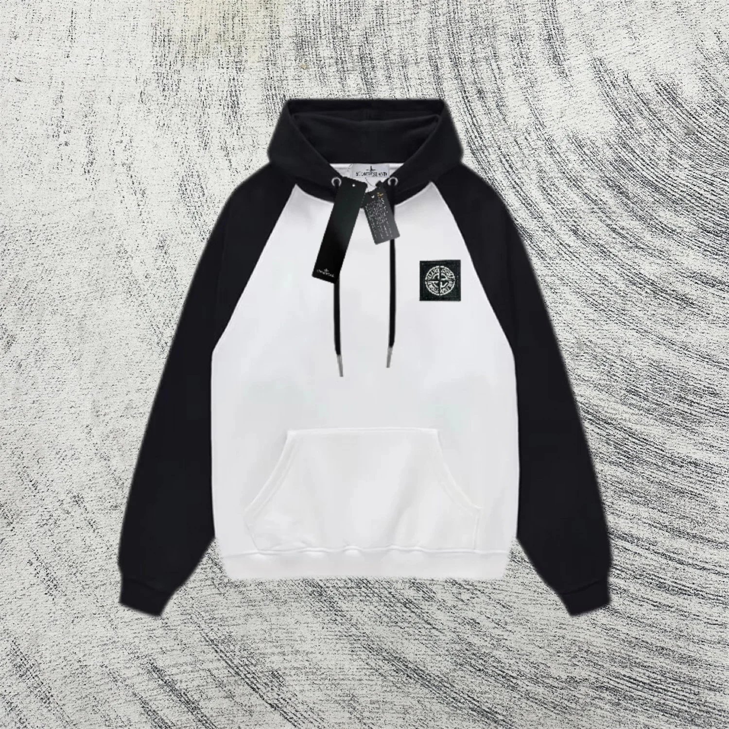 Stone Island Hoodies & Sweatshirts Contrast Raglan Hooded Sweatshirt with Compass Patch image 7