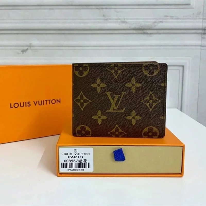 Louis Vuitton Monogram Canvas Multiple Wallet Brown Short Wallet