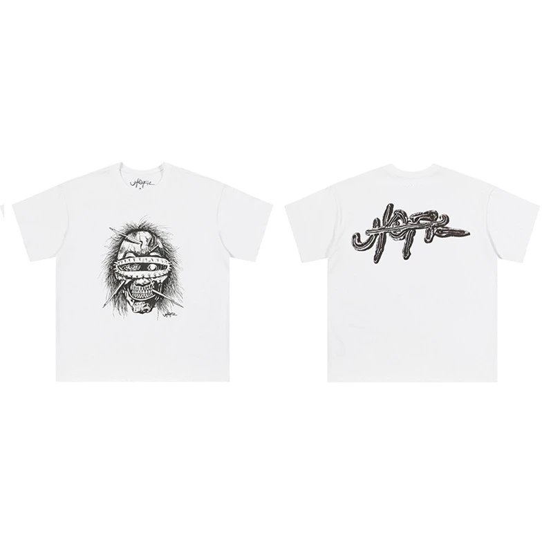 Cactus Jack White Skull Graphic Cotton T-Shirt