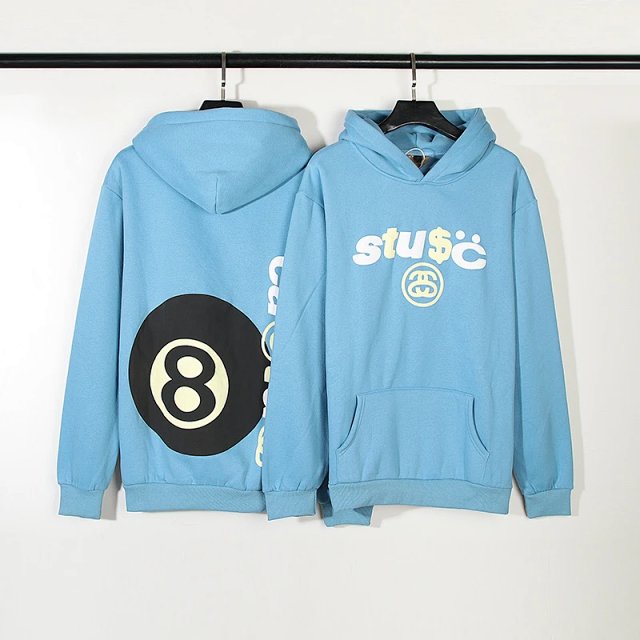 Stussy Stussy Blue 8 Ball Hoodie Unisex Streetwear Pullover - Buy on Kakobuysheetfind