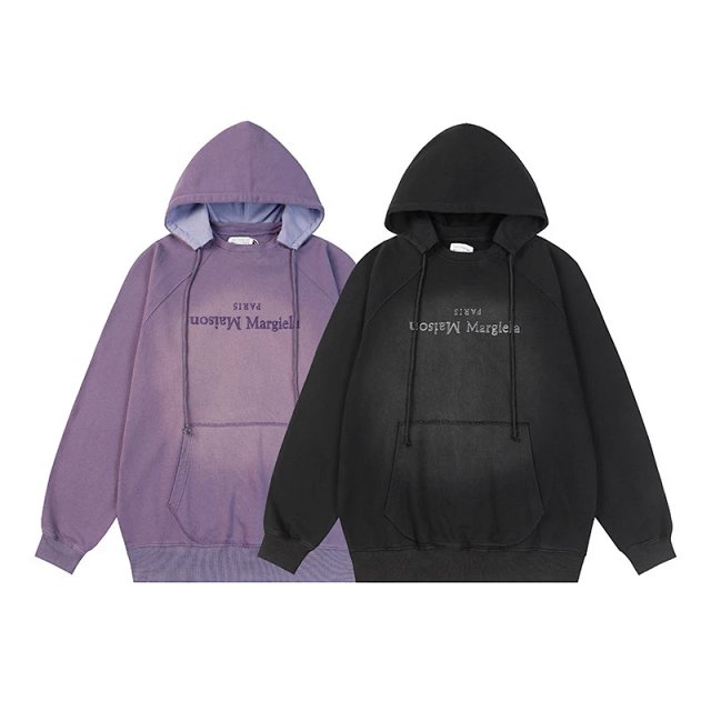 Maison Margiela Maison Margiela Black Vintage Logo Cotton Hoodie - Buy on Kakobuysheetfind