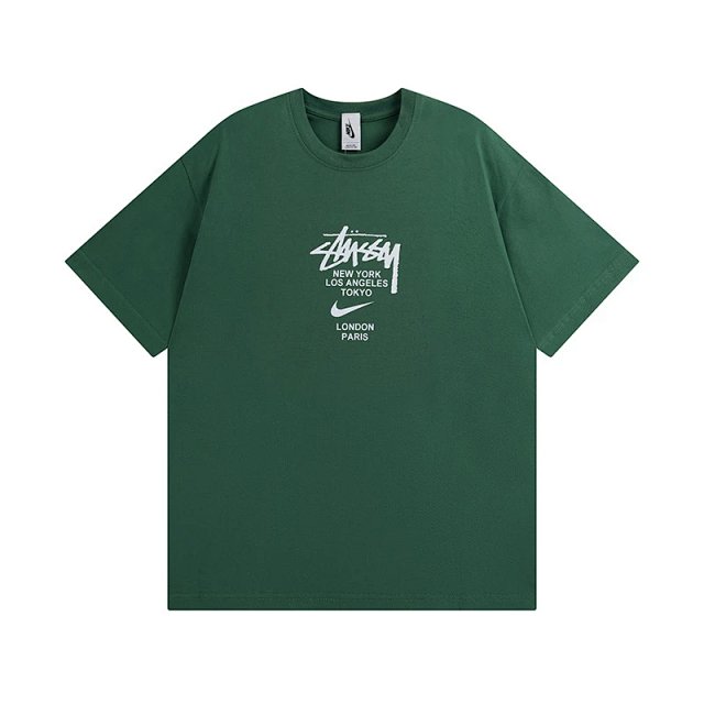 Stussy Stussy Classic City Dark Green Cotton T-Shirt - Buy on Kakobuysheetfind
