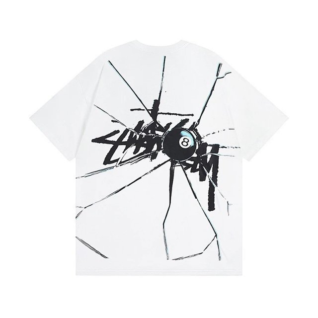 Stussy Stussy White 8 Ball Cracked Graphic T-Shirt - Buy on Kakobuysheetfind