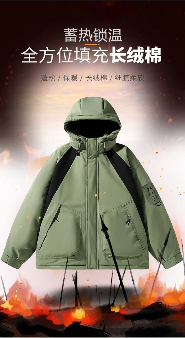 Other HoodiesOther Army Green Thermal Cotton Hooded Jacket - Buy on Kakobuysheetfind