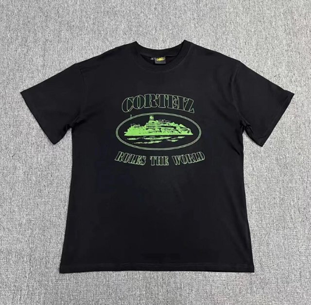 Corteiz Corteiz Black Green Ship Graphic Unisex Streetwear T-Shirt - Buy on Kakobuysheetfind
