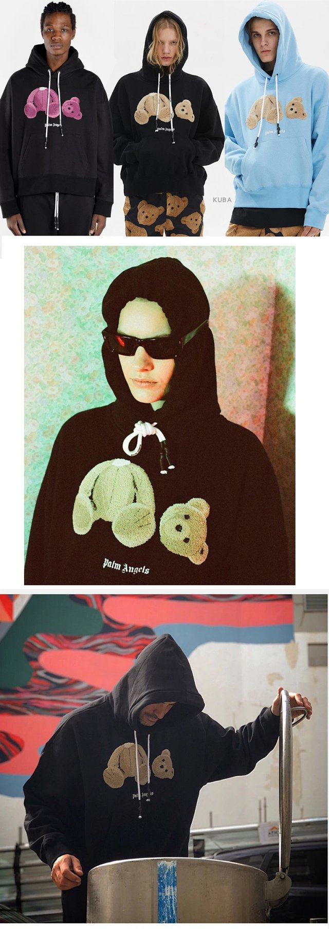 Palm Angels Palm Angels Black Teddy Bear Unisex Hoodie - Buy on Kakobuysheetfind