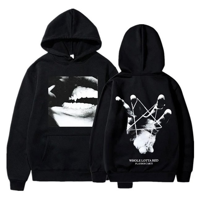 Playboi Carti Playboi Carti Whole Lotta Red Black Graphic Hoodie - Buy on Kakobuysheetfind