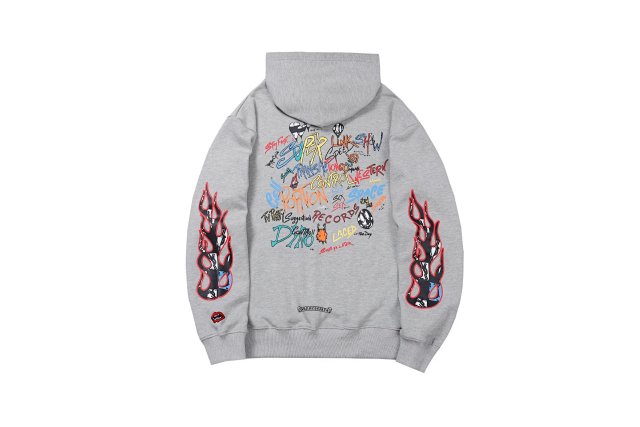 Chrome Hearts Chrome Hearts Gray Graffiti Flame Unisex Hoodie - Buy on Kakobuysheetfind