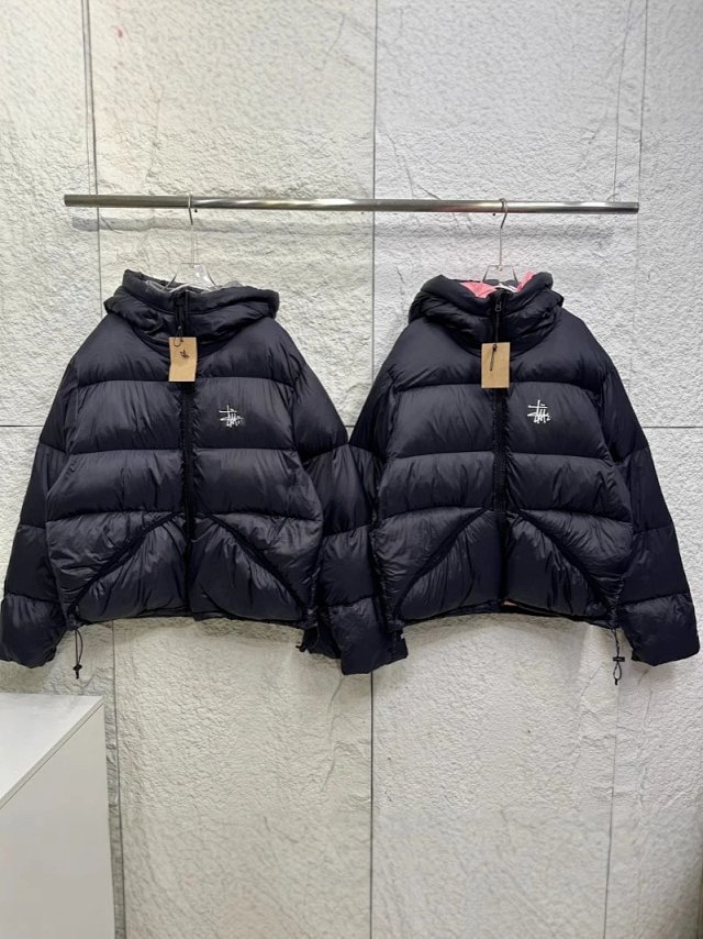 Stüssy Stussy Black Hooded Short Down Jacket Winter Coat - Buy on Kakobuysheetfind