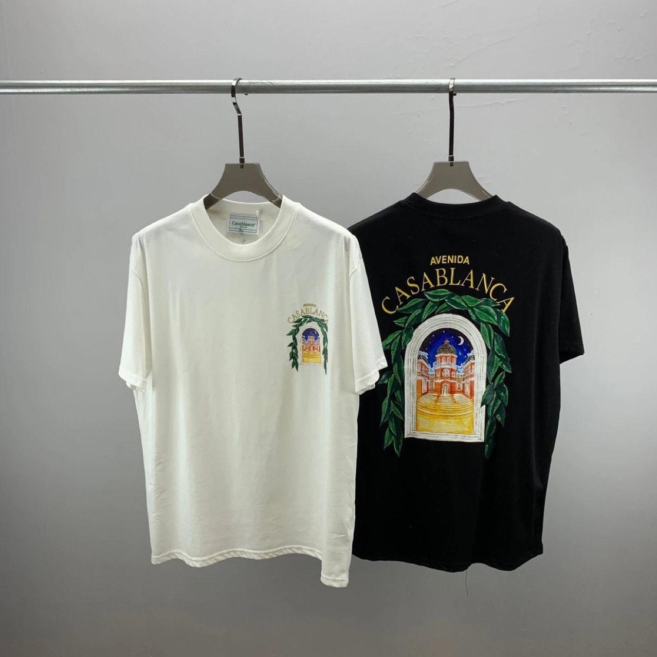 Casablanca Avenida Arch Leaf Graphic Cotton T-Shirt
